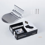 Space Aluminum Bathroom Step Stool Anti-Slip Shower Footrest for Pregnant Women & Elderly