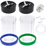 12 In 1 Replacement Parts Set for Magic Bullet 250W Personal Blender Includes 16oz Cup, Blade Base, Sealing Ring