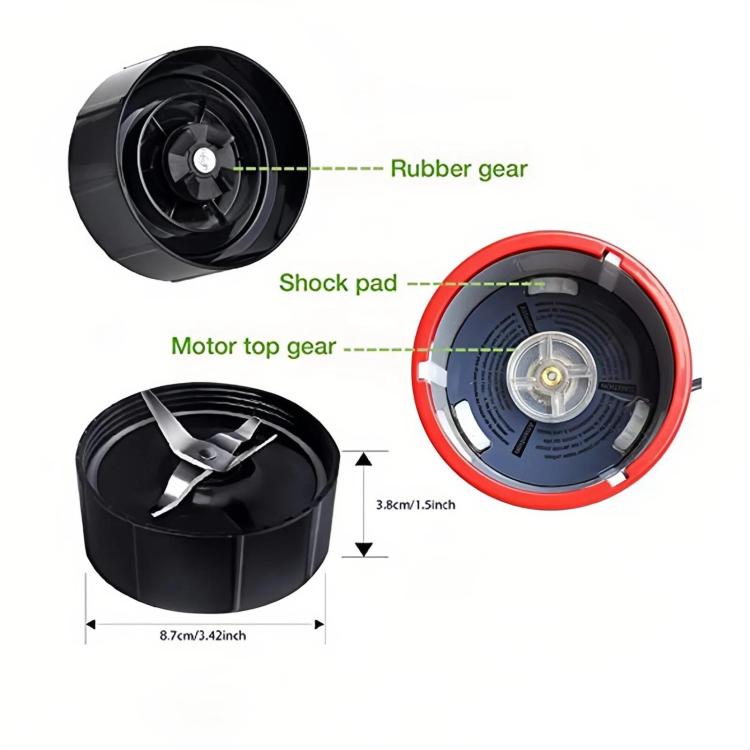 12 In 1 Replacement Parts Set for Magic Bullet 250W Personal Blender Includes 16oz Cup, Blade Base, Sealing Ring
