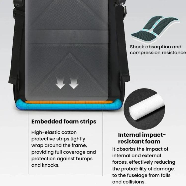BANGE FW-225 Large-Capacity Water-Repellent Travel Backpack Outdoor Lightweight Shock-Absorbing Backpack, FW-225
