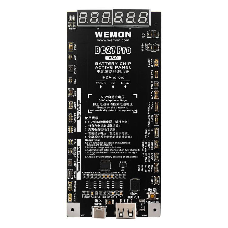 WEMON BC27 Pro V3.0 Battery Activator Board For IPhone 6 To 17 Series & Android Devices, BC27 Pro V3.0 BC27 Pro V3.0