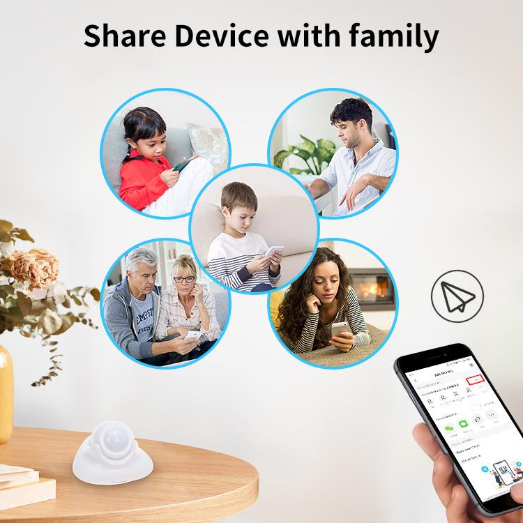 Matter Thread USB-C Power PIR Motion Sensor Smart Home System Compatible With Tuya App Remote Control, PIR Motion Sensor