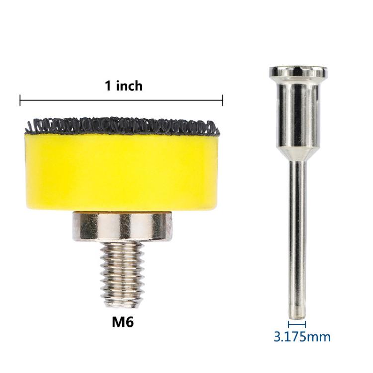 1 Inch Flocked Sandpaper Sheets Sanding Disc Pad 3.175mm Round Shank Polishing Kit For Metal & Jade Polishing, 102pcs