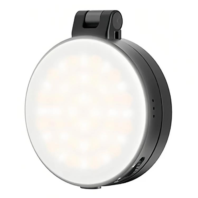 VRIG Magnetic Extendable Phone Fill Light With Mirror Foldable 2-In-1 Selfie Light Converts To Stand, 3 Color Temperatures Black