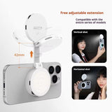 VRIG Magnetic Extendable Phone Fill Light With Mirror Foldable 2-In-1 Selfie Light Converts To Stand, 3 Color Temperatures