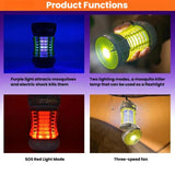 SB-6802 Multi-Functional Waterproof Lighting Fan Mosquito Killer Lamp Portable Hanging Mosquito Repellent, SB-6802