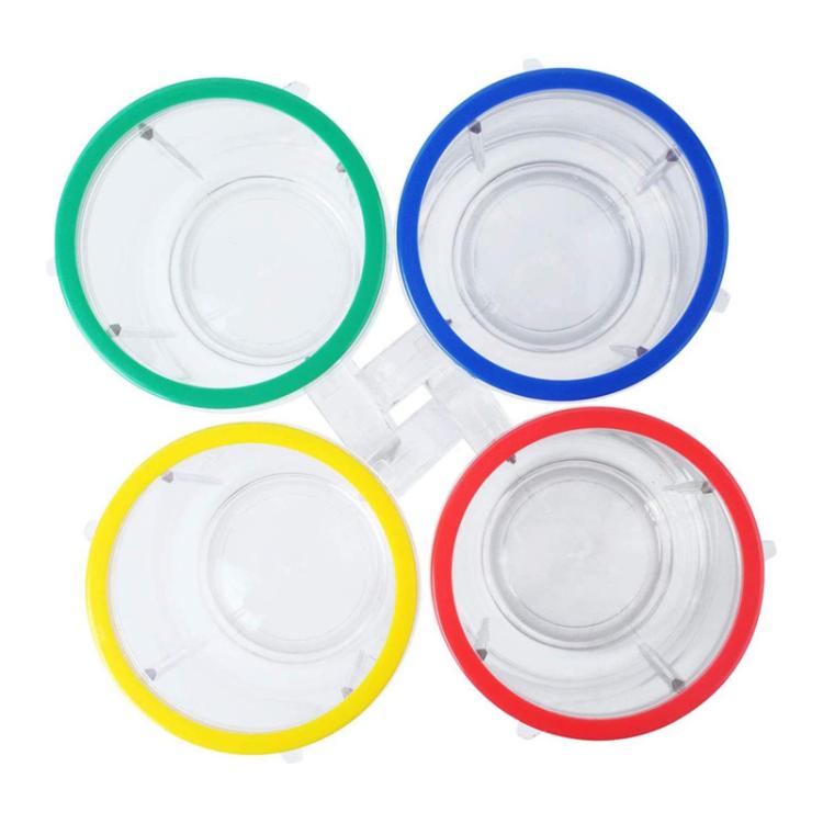 For Magic Bullet 250W Blender 4-Pack 16OZ Cups with Handles & Colored Lip Rings Replacement