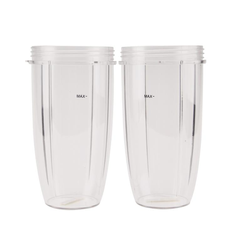 6-Piece Replacement Set For Nutribullet 900W & 600W Blender Includes 32OZ Cups, Sport Lids, Sealing Rings, 6-Piece Set