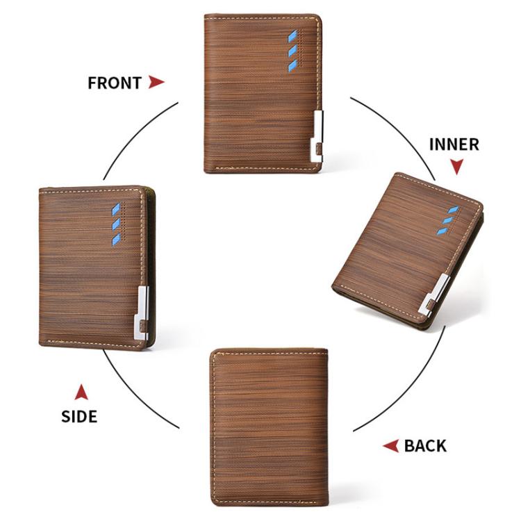 K3325 Men Short Compact Wallet Multi-Card Slot Bifold Card Holder