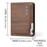 K3325 Men Short Compact Wallet Multi-Card Slot Bifold Card Holder