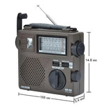 TECSUN GR-88P Portable Hand Crank Emergency Radio With FM/MW/SW
