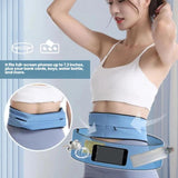 Running Waist Pack Marathon Hydration Belt with 3 Zipper Pockets for Phone up to 7.2 inch, S, M, L, XL