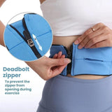 Running Waist Pack Marathon Hydration Belt with 3 Zipper Pockets for Phone up to 7.2 inch, S, M, L, XL