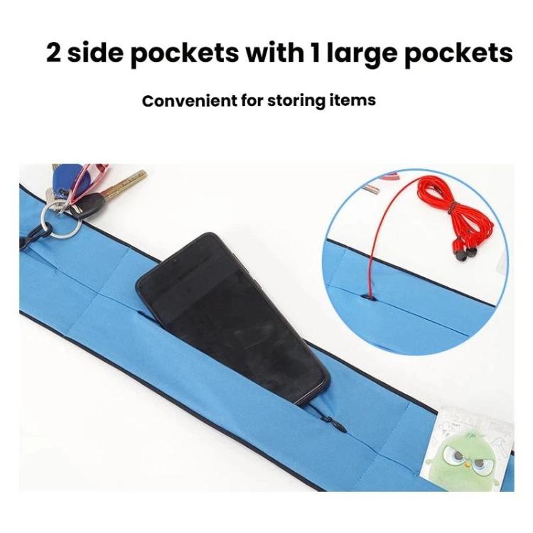 Running Waist Pack Marathon Hydration Belt with 3 Zipper Pockets for Phone up to 7.2 inch, S, M, L, XL