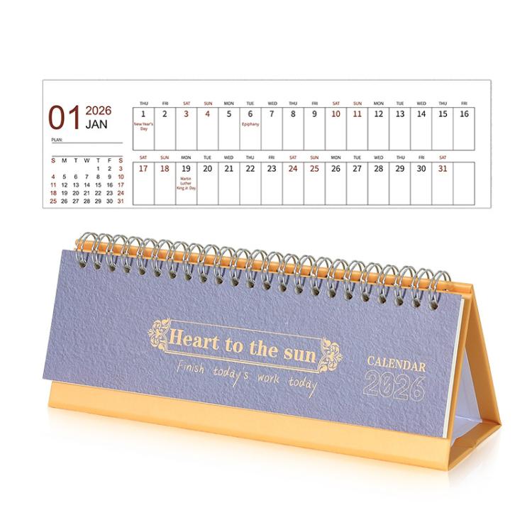 2026 Mini Desk Calendar January - December English Monthly Planner Small Aesthetic Office Calendar