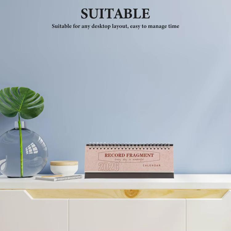 2026 Mini Desk Calendar January - December English Monthly Planner Small Aesthetic Office Calendar