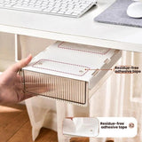 Under Desk Hidden Drawer Organizer Invisible Storage Box for Stationery and Office Supplies, Medium Clear, Medium Clear Black, Large Clear, Large Clear Black, XL Clear, XL Clear Black