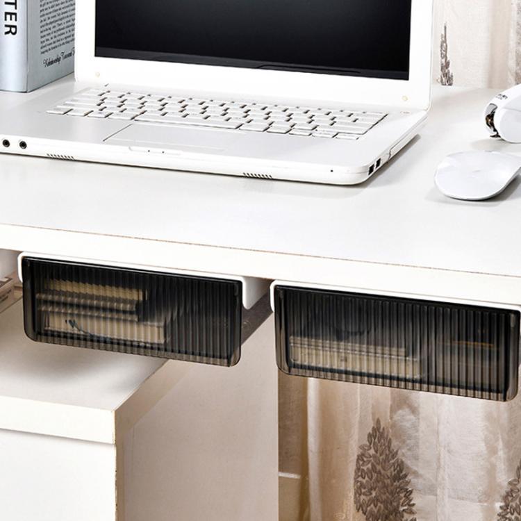 Under Desk Hidden Drawer Organizer Invisible Storage Box for Stationery and Office Supplies, Medium Clear, Medium Clear Black, Large Clear, Large Clear Black, XL Clear, XL Clear Black