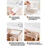 Under Desk Hidden Drawer Organizer Invisible Storage Box for Stationery and Office Supplies, Medium Clear, Medium Clear Black, Large Clear, Large Clear Black, XL Clear, XL Clear Black