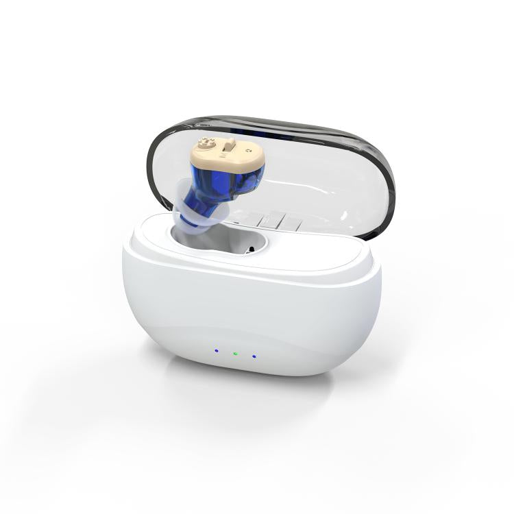 16-Channel Invisible In-Canal Hearing Aids With Smart Noise Reduction Chip & Magnetic Charging Case