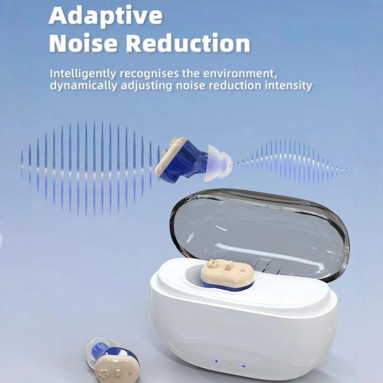 16-Channel Invisible In-Canal Hearing Aids With Smart Noise Reduction Chip & Magnetic Charging Case