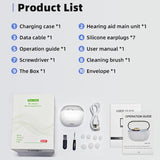 16-Channel Invisible In-Canal Hearing Aids With Smart Noise Reduction Chip & Magnetic Charging Case