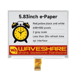WAVESHARE 5.83 Inch E-Paper 4 Color E-Ink Display Module, Raw Display, With Driver HAT Raw Display