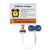 WAVESHARE 5.83 Inch E-Paper 4 Color E-Ink Display Module, Raw Display, With Driver HAT With Driver HAT
