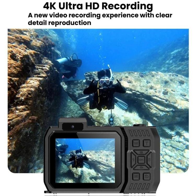 D50 IP68 Waterproof Dual-Screen Selfie Camera HD Outdoor & Underwater Camera
