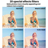 D50 IP68 Waterproof Dual-Screen Selfie Camera HD Outdoor & Underwater Camera