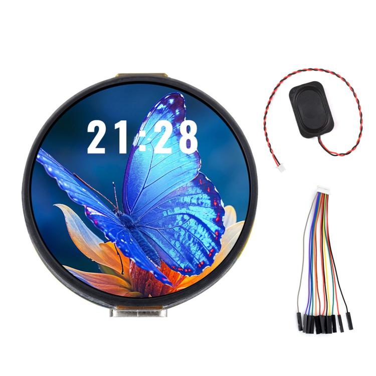 1.32 Inch AMOLED Round Touch Display Development Board, 32766 32766