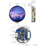 1.32 Inch AMOLED Round Touch Display Development Board, 32766