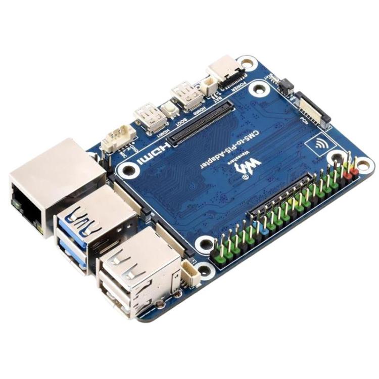 WAVESHARE CM5-To-Pi5-Adapter For Raspberry Pi 5 CM5 To Pi 5 Adapter Board Supports Connecting To Microphone, 32049 32049