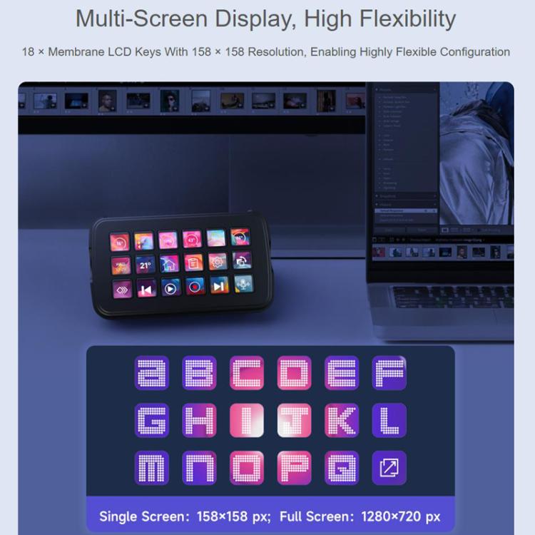 Multi-function AI Voice Control Panel 18 Membrane Display Keys, 32839