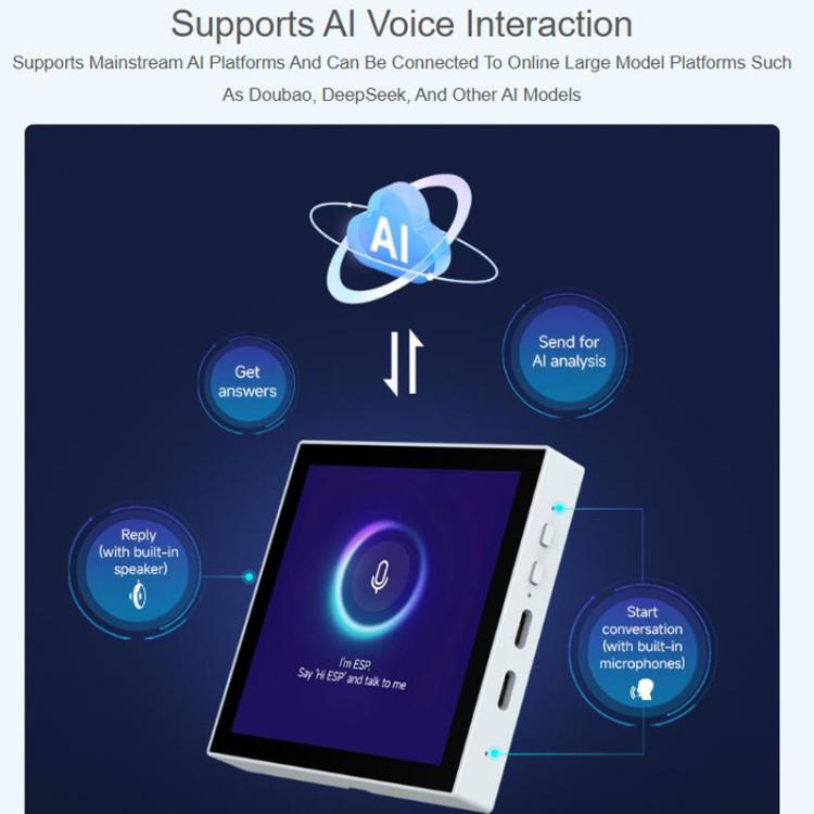 WAVESHARE ESP32-S3-Touch-LCD-4B 4 Inch Smart 86 Box, 5-Point Touch, RGB Interface