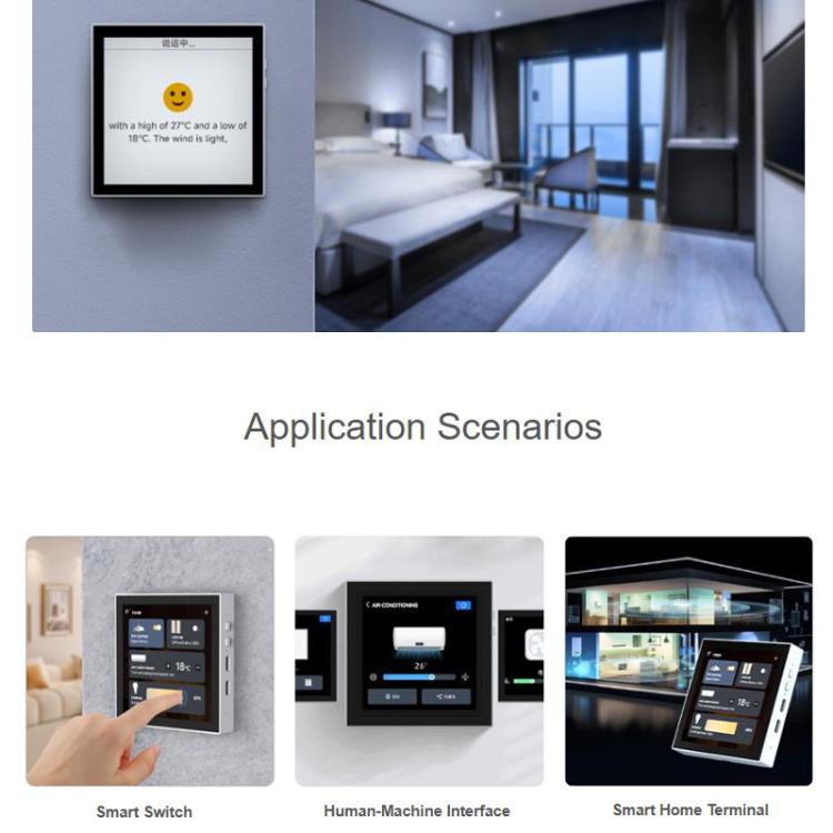 WAVESHARE ESP32-S3-Touch-LCD-4B 4 Inch Smart 86 Box, 5-Point Touch, RGB Interface