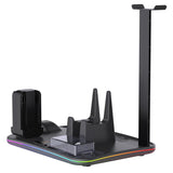 ipega 12-in-1 Multi-Function Charging Dock for Nintendo Switch 2/Switch Joy-Con Charging, Pro Controller Dock, Cooling Fan, Game & Headset Storage Organizer, 12-in-1