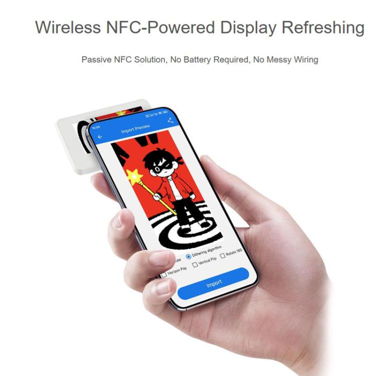 2.13 Inch Passive NFC Red Yellow Black White Ink Screen, 32814