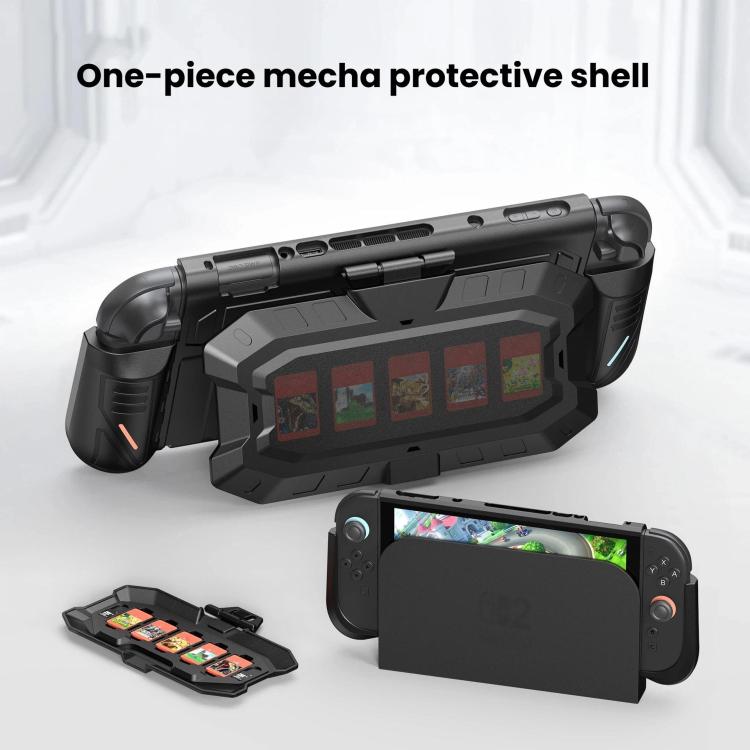 For Nintendo Switch 2 STARTRC GAMES Mech Protective Case Machine Removable Game Card Storage Back Case, Mech Protective Case