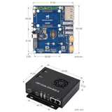 WAVESHARE Gigabit / 2.5G Dual Ethernet Base Board For Raspberry Pi CM5, EU Plug, UK Plug, US Plug