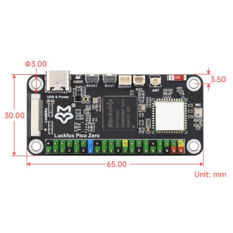 Linux Micro Development Board 1 TOPS Computing Power 8GB EMMC, With Wireless Module, Luckfox Pico Zero