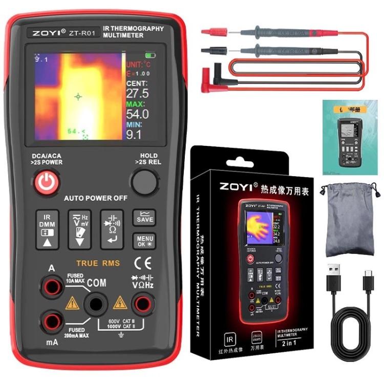 ZOYI ZT-R01 Handheld HD Infrared Thermal Imaging Multimeter Industrial Power/Floor Heating Thermal Imager, Standard, With Bag Standard