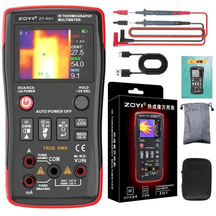 ZOYI ZT-R01 Handheld HD Infrared Thermal Imaging Multimeter Industrial Power/Floor Heating Thermal Imager, Standard, With Bag With Bag