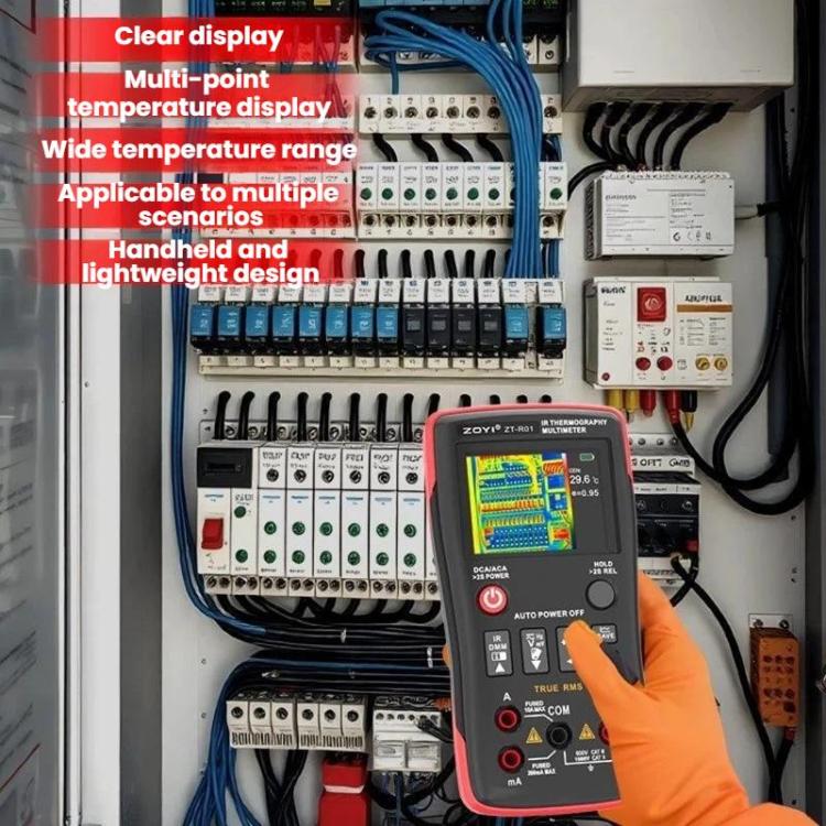 ZOYI ZT-R01 Handheld HD Infrared Thermal Imaging Multimeter Industrial Power/Floor Heating Thermal Imager, Standard, With Bag