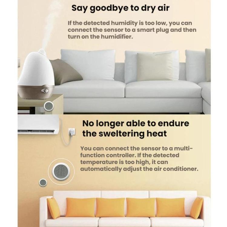 Tuya Smart ZigBee Sensor Smart Temperature Humidity Detector, RSH-ZigBee-HS03