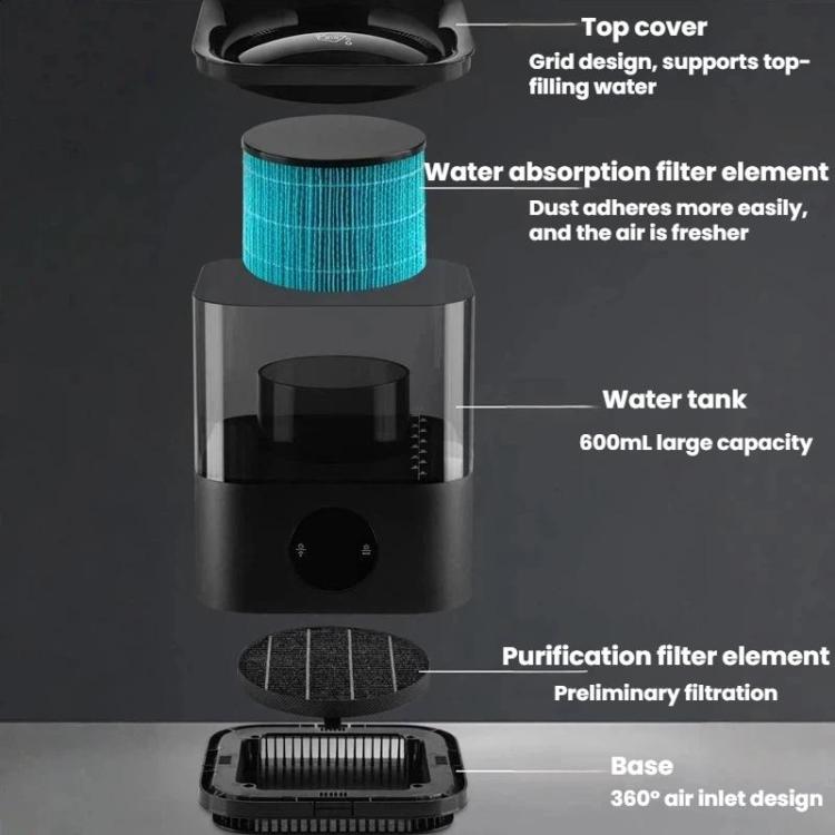 Mistless Humidifier Intelligent Detection Air Purifier With Running Nightlight