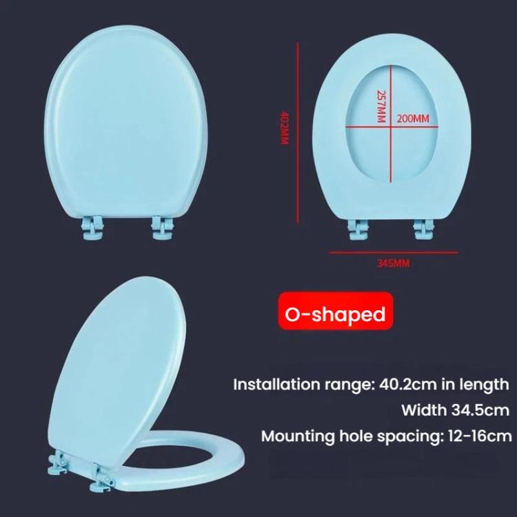 Thickened EAV Toilet Cover Foam Soft Toilet Cover, White O-shaped, Blue O-shaped, White V-shaped, Blue V-shaped