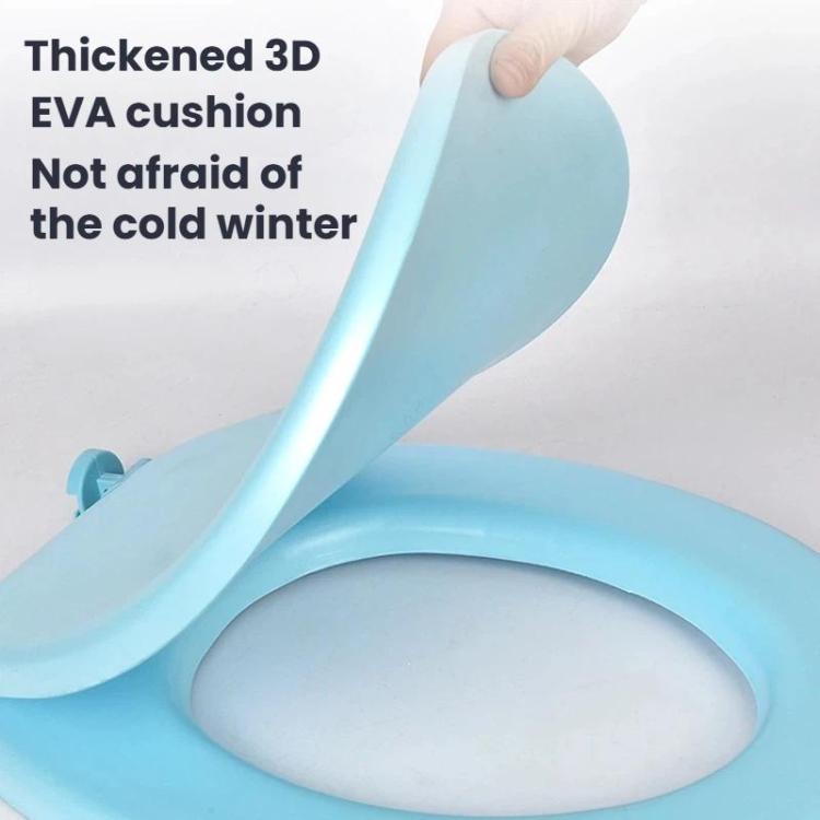 Thickened EAV Toilet Cover Foam Soft Toilet Cover, White O-shaped, Blue O-shaped, White V-shaped, Blue V-shaped