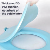 Thickened EAV Toilet Cover Foam Soft Toilet Cover, White O-shaped, Blue O-shaped, White V-shaped, Blue V-shaped