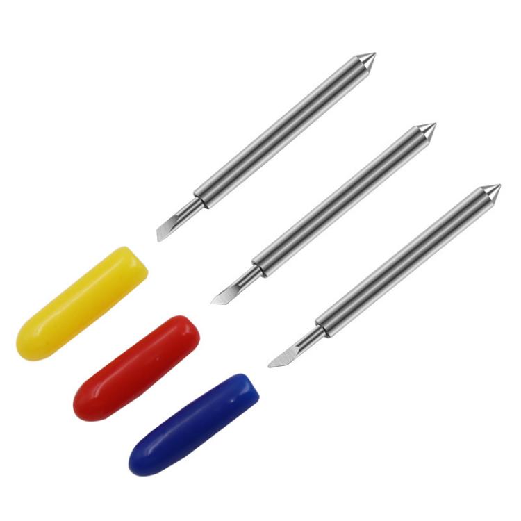 10pcs For Roland Engraving Cutter Engraving Machine Accessories Consumables Engraving Machine Cutter, 30 Degrees Yellow, 45 Degrees Red, 60 Degrees Blue